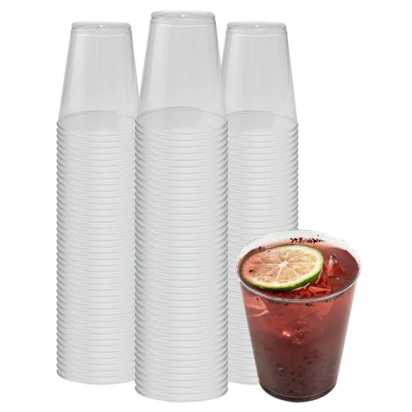 7 oz Clear Plastic Tumbler 2 3/4" x 2 3/4" x 3 1/4"